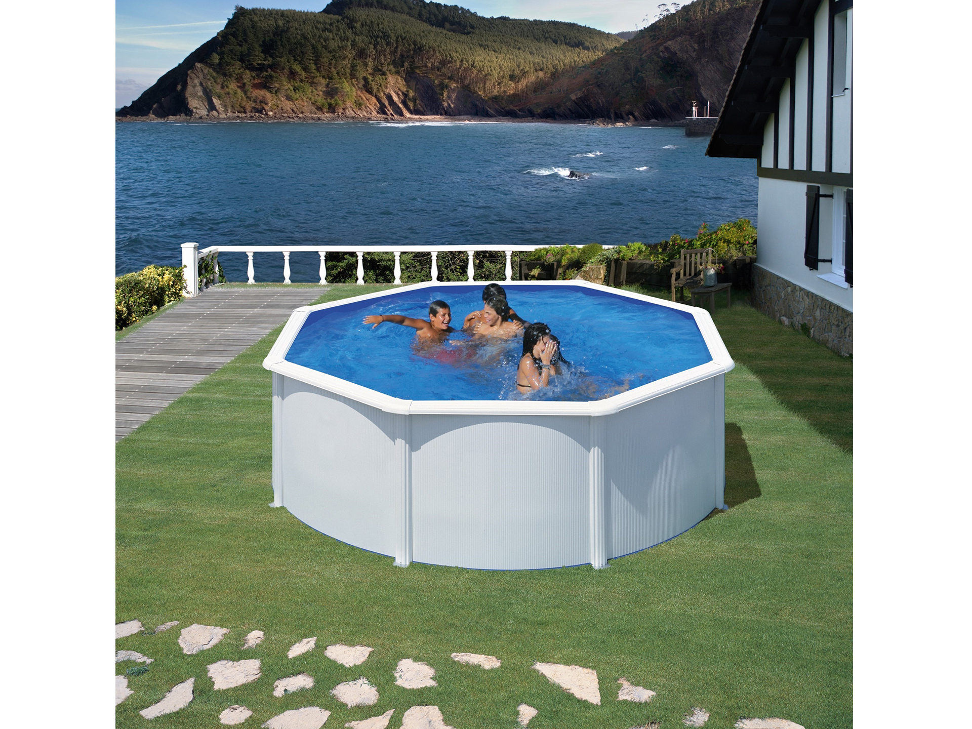 Gre" zwembad Fidji set ovaal 500 x 300 120 cm // Topkwaliteit