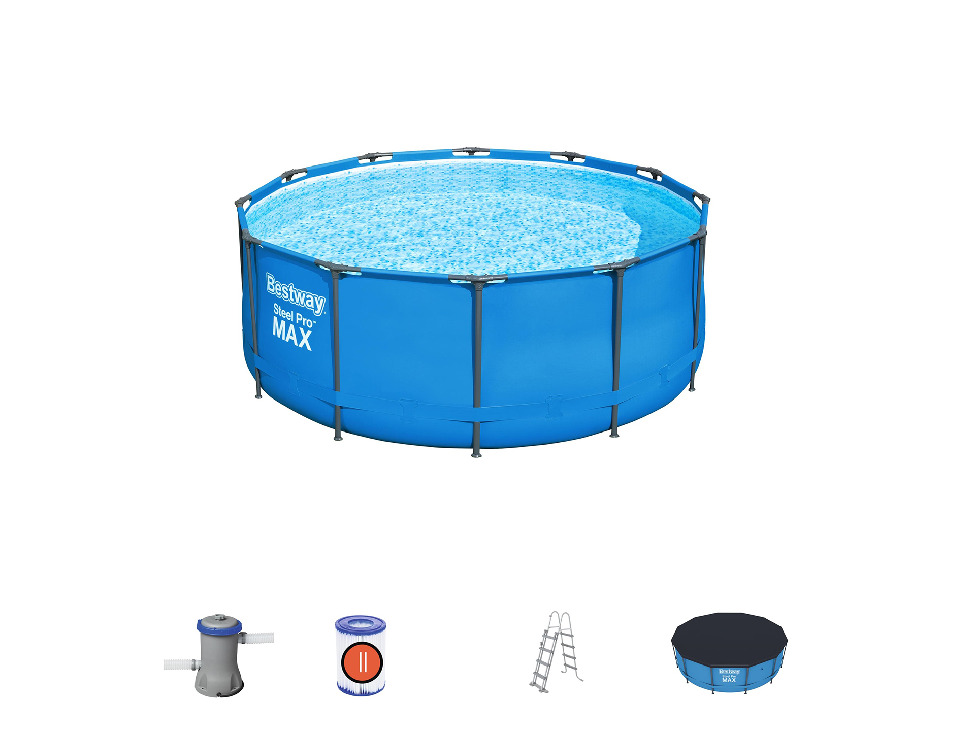 Janice Bakken Bedachtzaam Bestway" zwembad steel pro max set rond 366 x 122 cm // Topkwaliteit