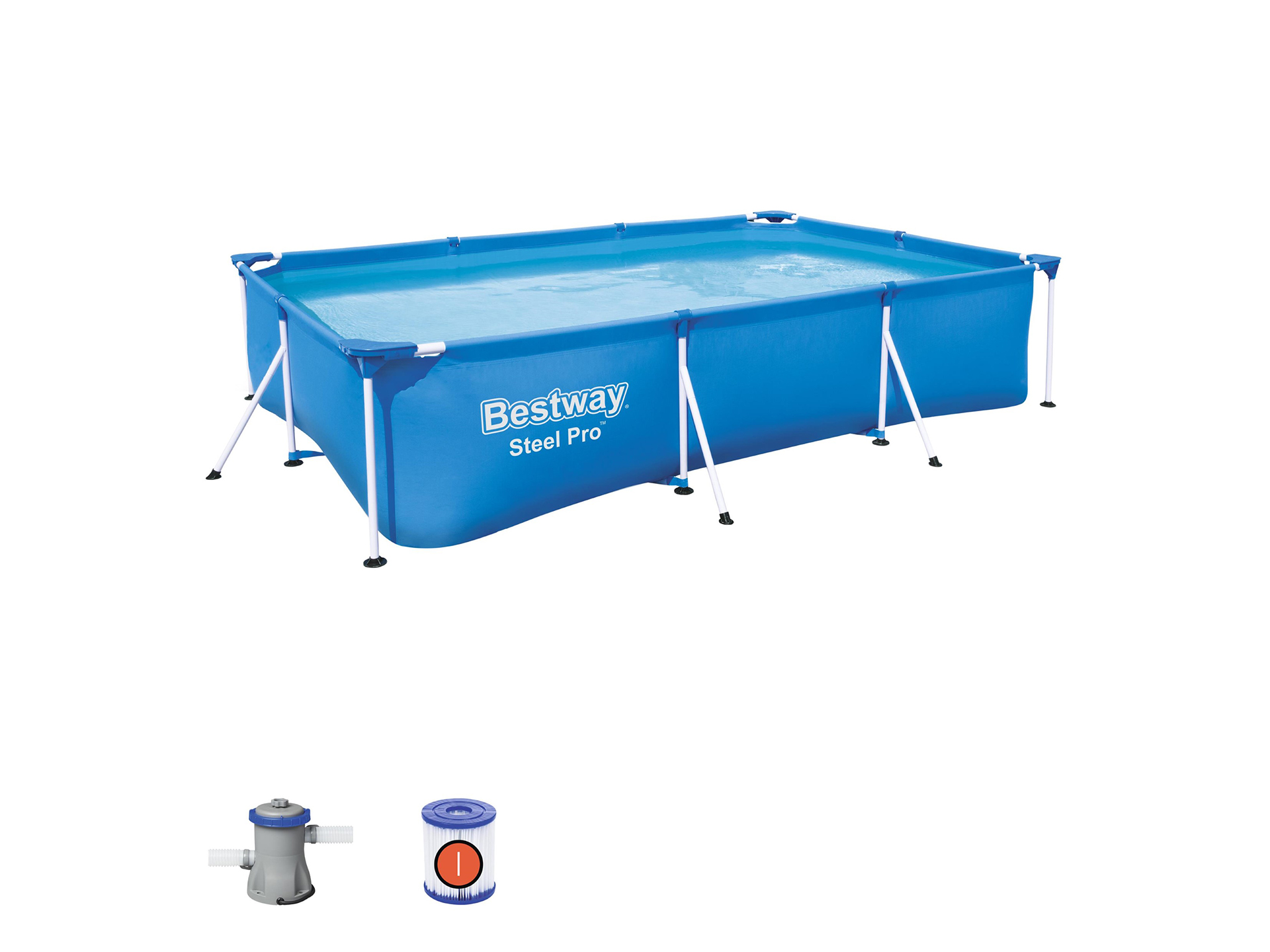 Kalmte Blozend Nauwgezet Bestway" zwembad steel pro set rechthoek 300 x 201 x 66 cm // Topkwaliteit