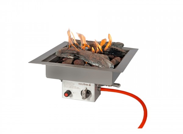 Maak van je tuintafel een vuurtafel met de vierkante inbouwbrander van Easyfires